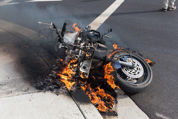 Fire destroys motorcycle in Brentwood News