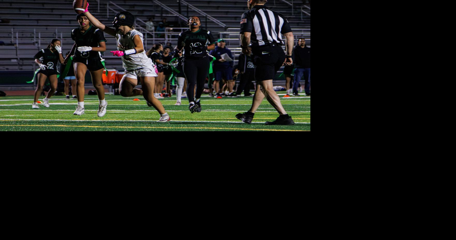 Defense takes spotlight as Liberty girls flag football blows out host Emerald