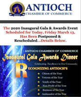 March 13 Antioch 2020 Inaugural Gala & Awards (Postponed & Rescheduled)