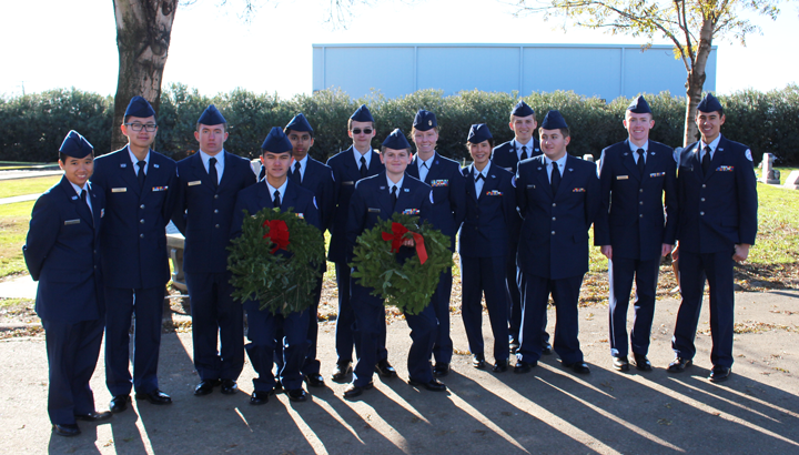 Heritage High School AFROTC cadets at Union Cemetery