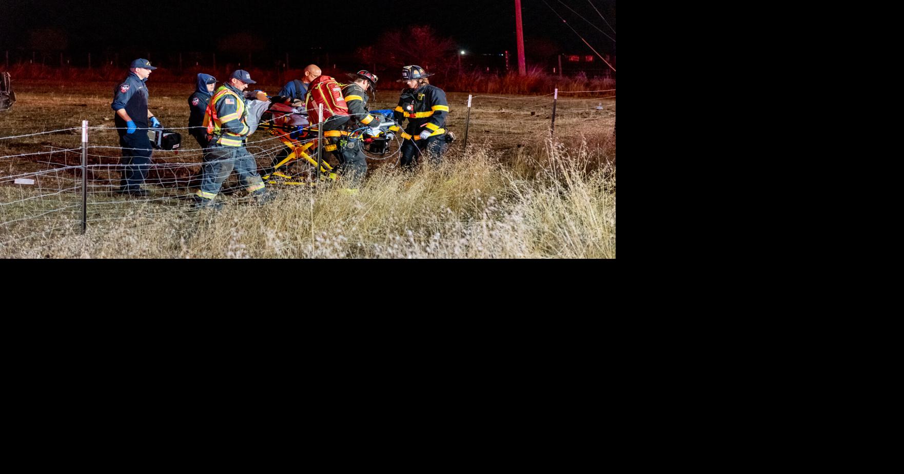 [Photos] Woman airlifted to hospital after single-vehicle crash in ...