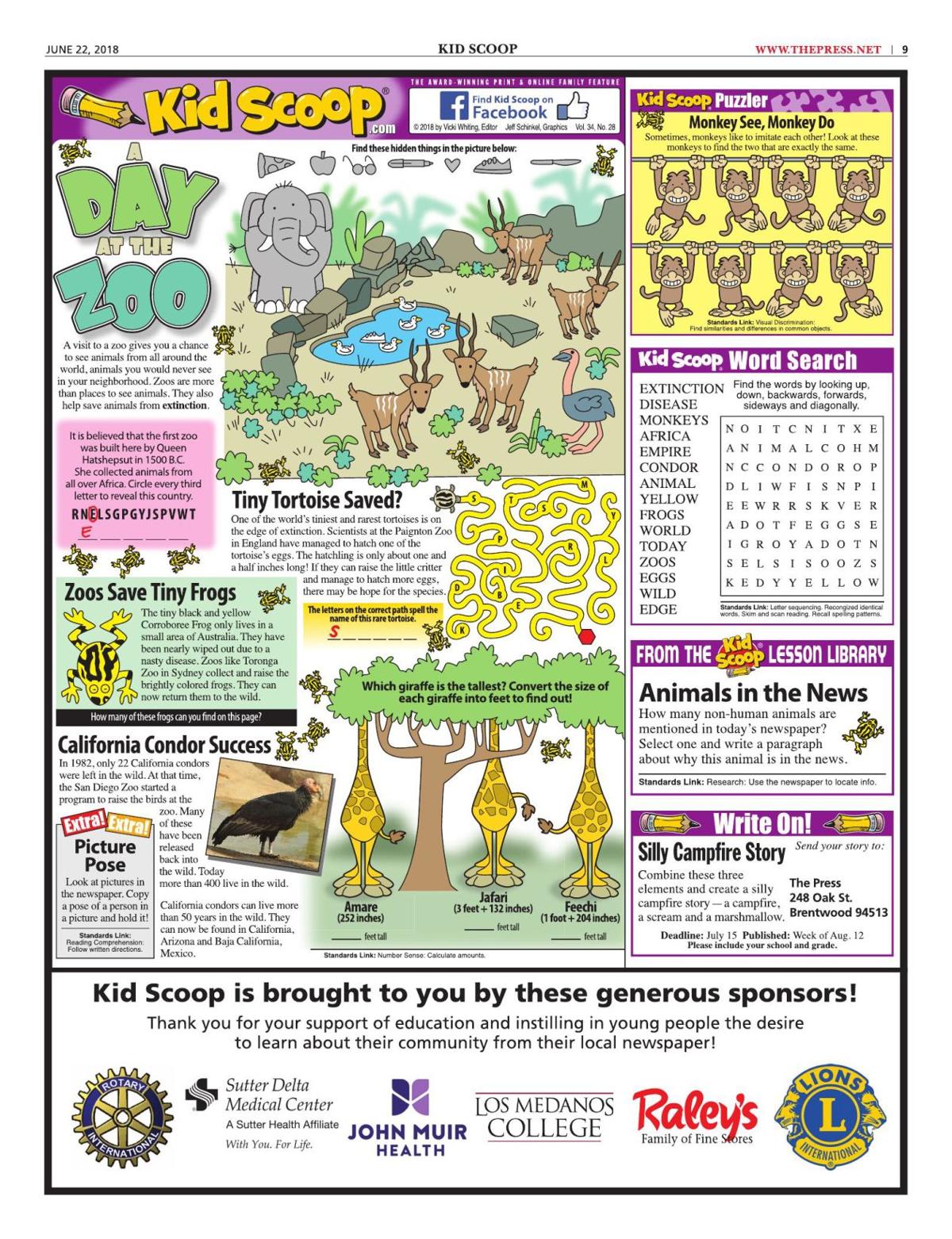 A Day At The Zoo 6 22 18 Pdf Kid Scoop Thepress Net