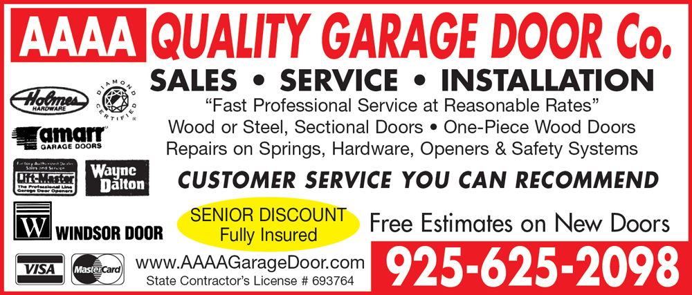 AAAA Quality Garage Door Co. | doors | garage | Oakley, CA 
