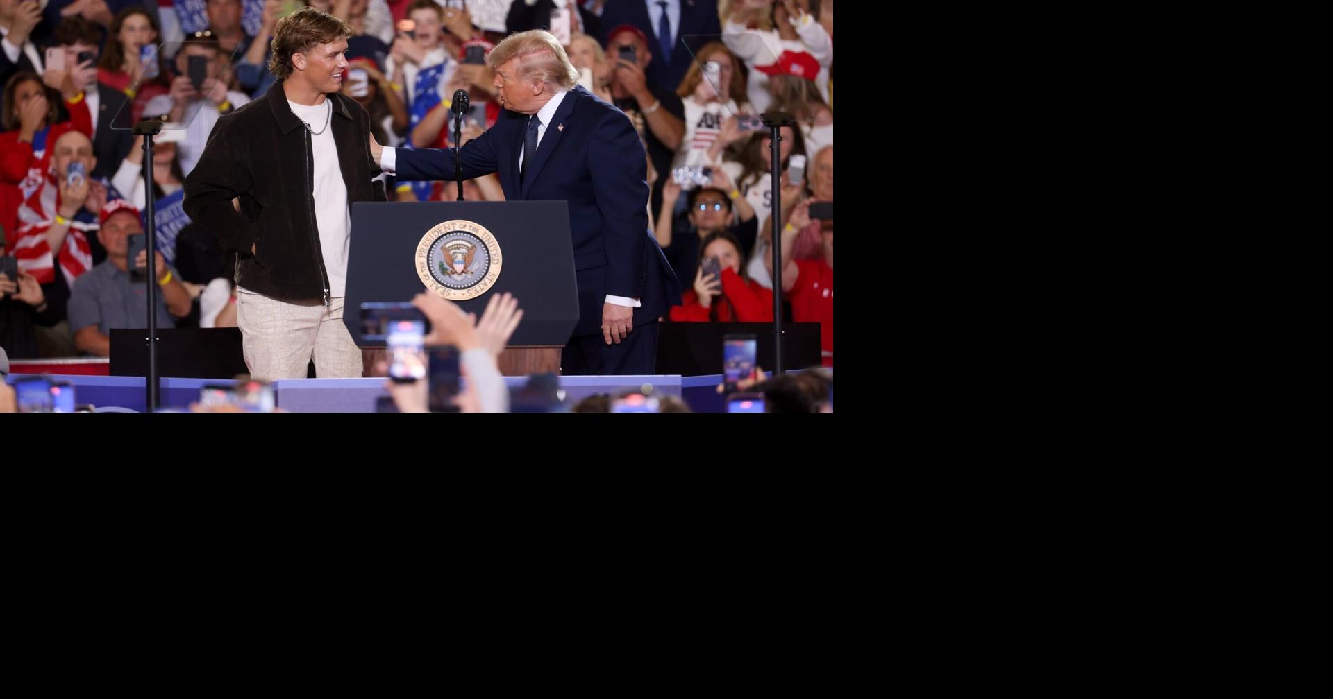Giants' Abdul Carter clears air with Jaxson Dart after QB's inclusion at Trump rally: 'Me & JD6 are good'
