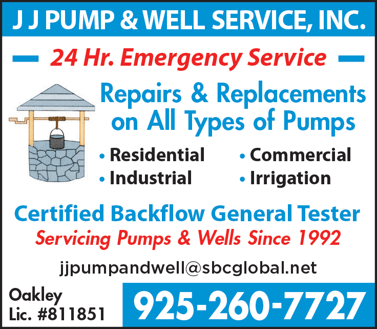 JJ Pump & Well Service Inc. | pump | pump dealers | Oakley, CA |  