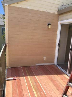 New deck and siding