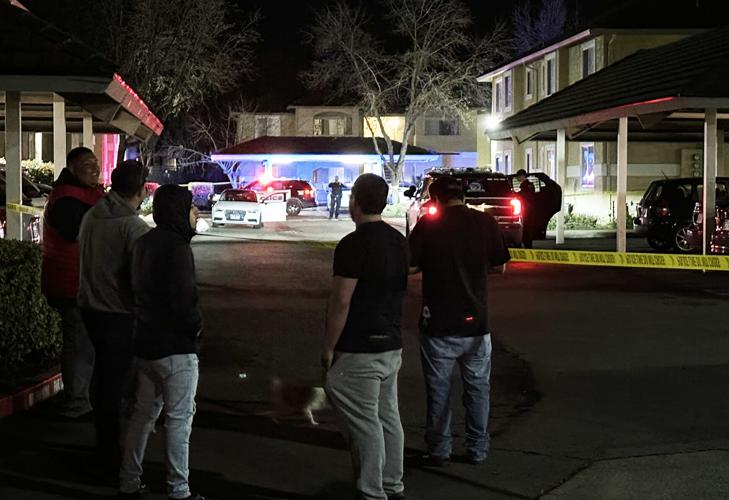 Shooting rocks Brentwood Parks apartments Sunday night