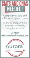 184988 HELP WANTED CMTs and CNAs