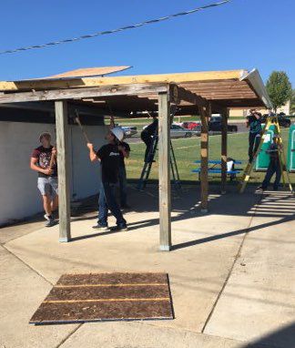 Football field bathroom renovation