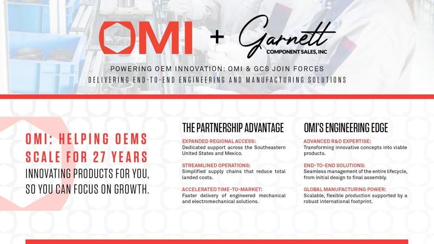 OMI Announces Strategic Partnership with Garnett Component Sales to Expand OEM Market Reach