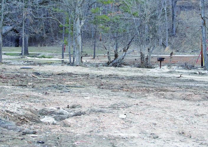 This area was home to cabins before the major flooding in November 2024.