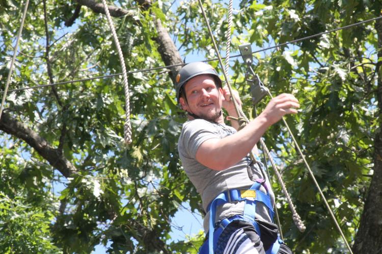 Jesse Sterling doing the Jungle Ropes