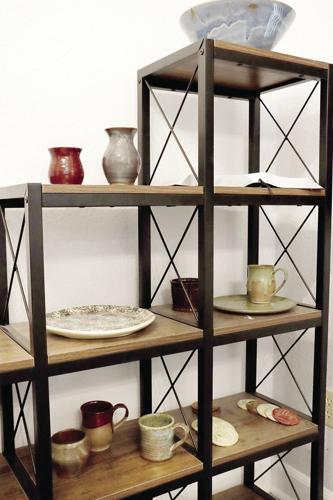 A few pieces available in the Fire and Muck Pottery showroom.