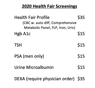 SMDH Health Fair Cost
