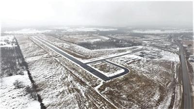 Aerial photo of the Salem airport from this winter.