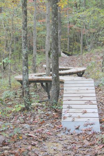 Challenge elements on Echo Bluff Trails