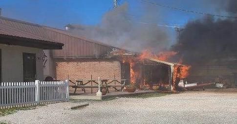 Annie's Grill on fire