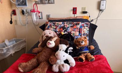 The hospital bed of a teenager