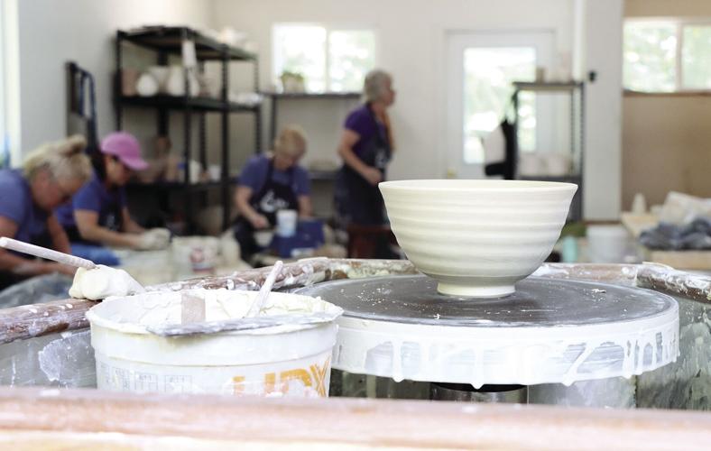 A bowl after being thrown, trimmed and ready for another drying process
