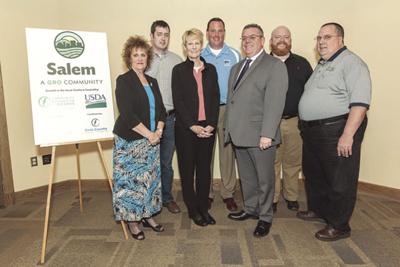 Salem and Dent County officials at a Growth in the Ozarks grant conference