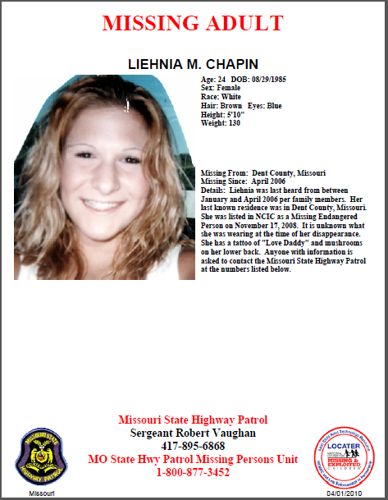 Lena Chapin Missing Adult Poster