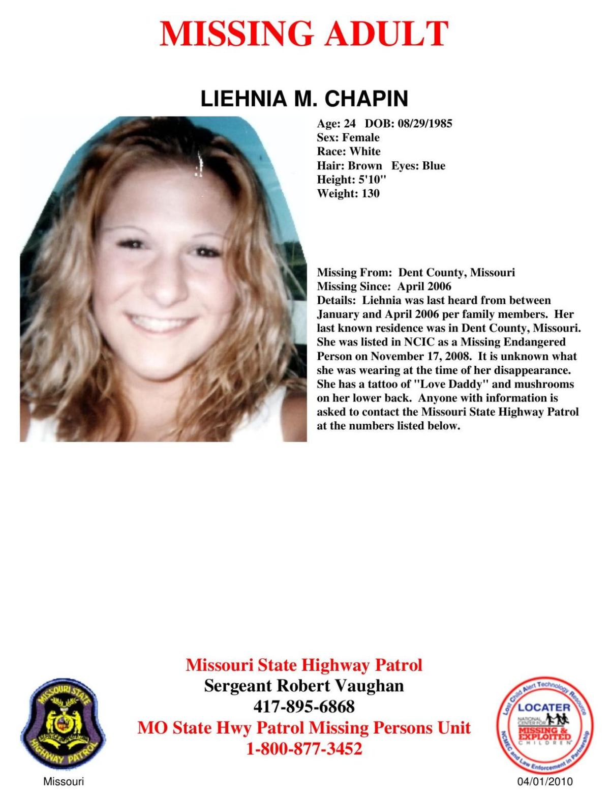 Lena Chapin Missing Person Poster