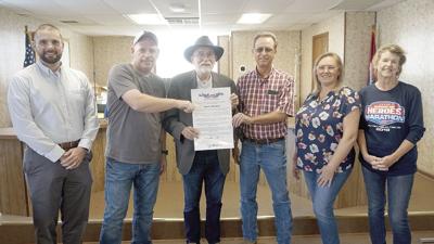 Stars and Stripes National Museum visited the City of Salem Wednesday to present recognition of Salem as a Stars and Stripes City