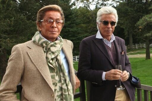 Giancarlo Giammetti (R) said Valentino taught us to respect women