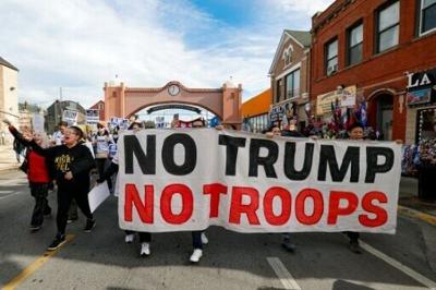 Protesters in Chicago opposed US President Donald Trump's deployment of the National Guard to America's third largest city