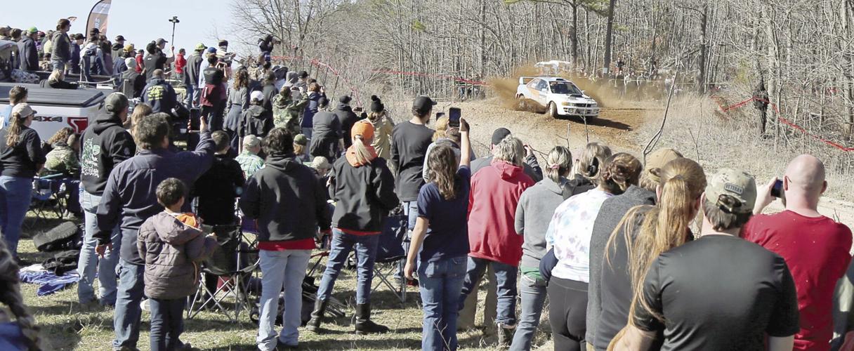 Large crowds flocked to spectator points to see the action up close.