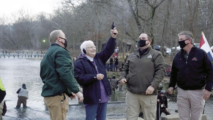 Wanda Major shot the ceremonial pistol