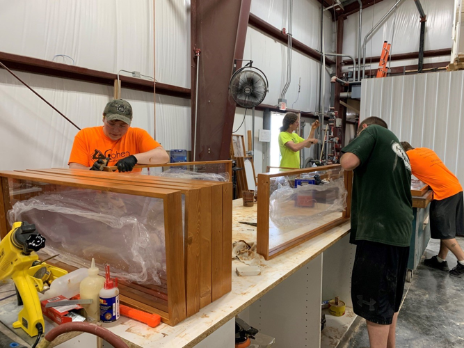 Cohen team working on Sneeze Guards.