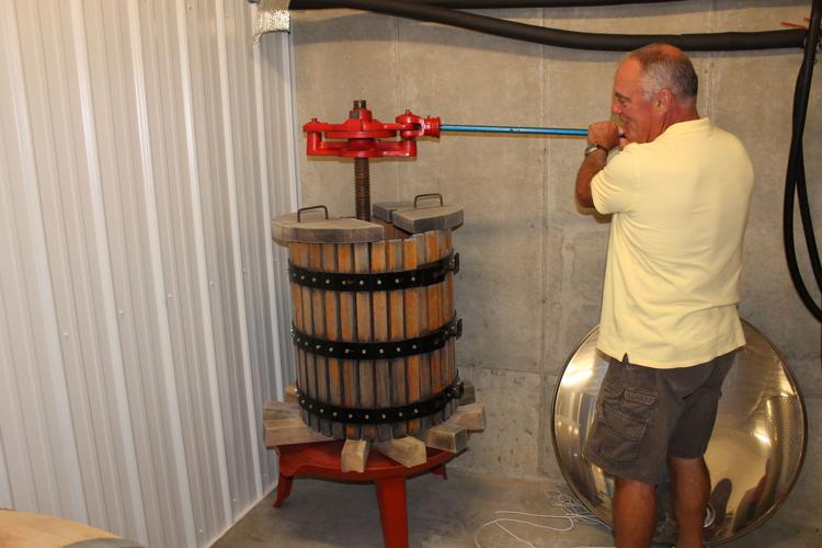 Mark Leitner using a basket press