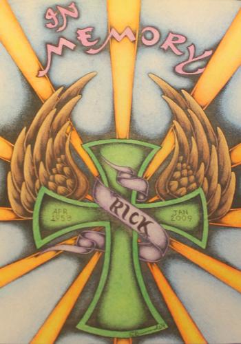 A client's artwork done while in the center