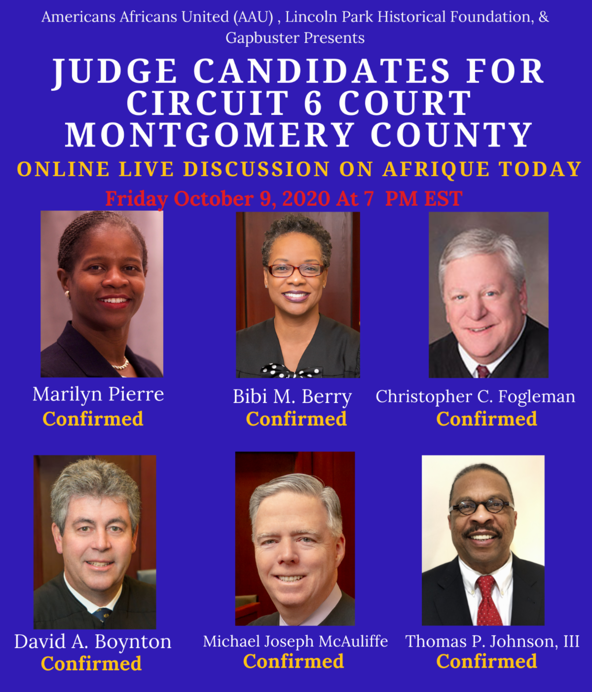 Live Discussion With ALL Judge Candidates For Montgomery County Circuit ...