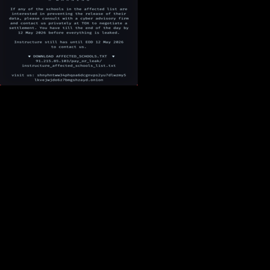 Canvas shut down due to global cyber attack