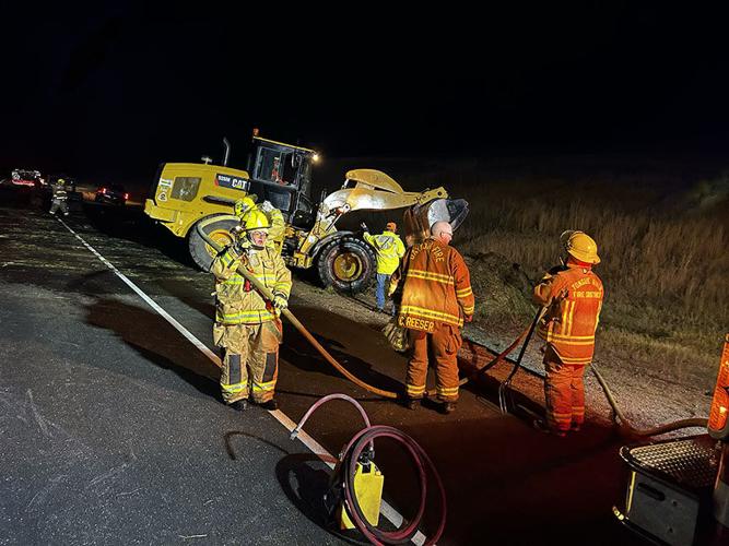Hay trailer fire on Interstate 90 contained without injuries | Local ...