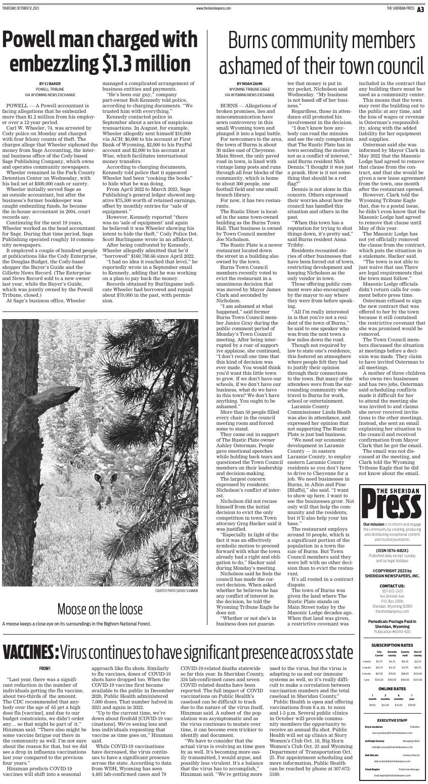 Page A03 | e-Edition | thesheridanpress.com