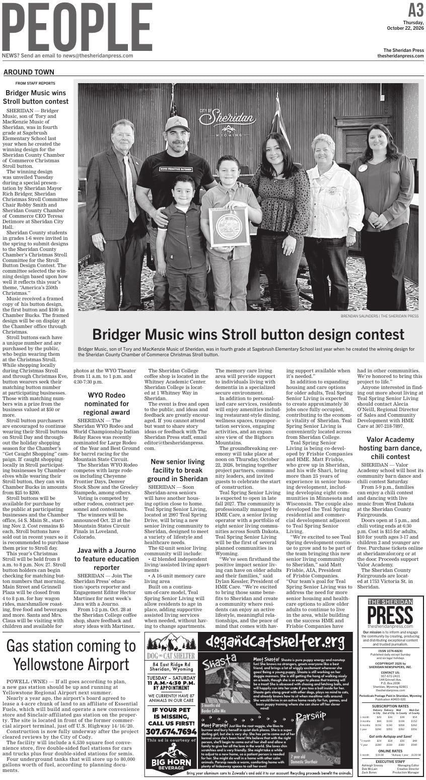 Page A-003 | e-Edition | thesheridanpress.com