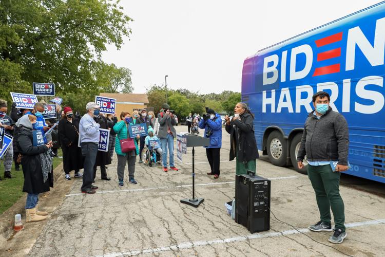 Biden campaign bus tour visits Fort Worth ahead of Kamala Harris visit on Friday