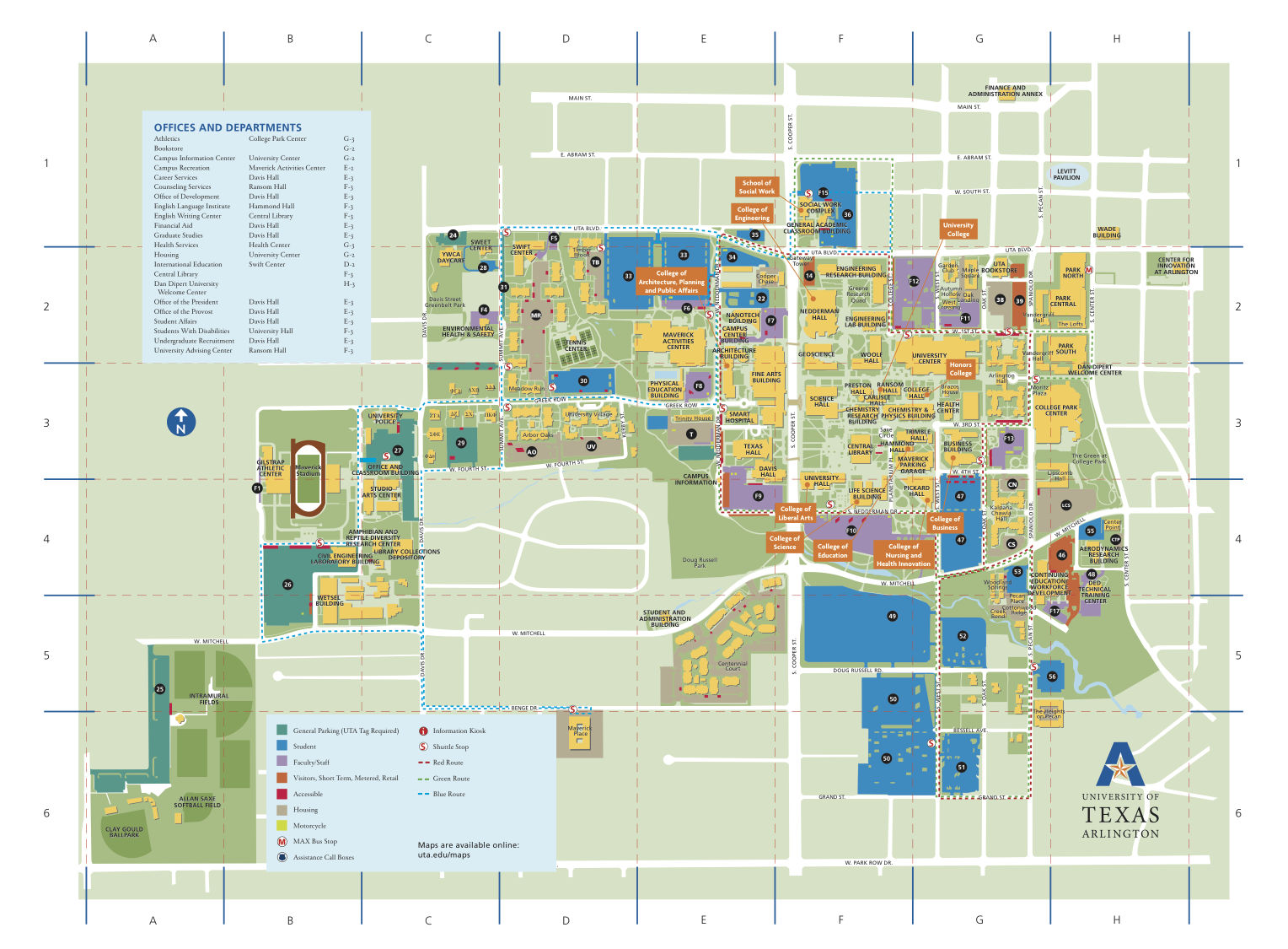 Uta Campus Map Theshorthorn Com