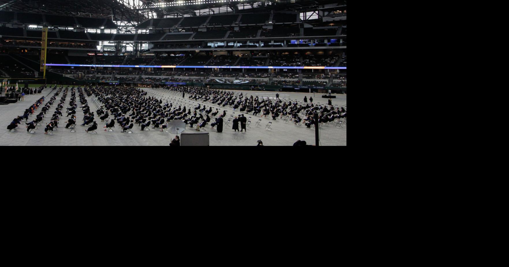 UTA gets ready for commencement ceremonies at Globe Life Field