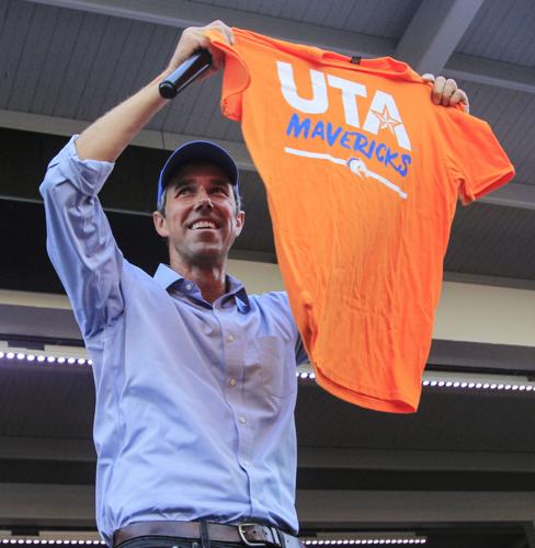 Texas gubernatorial candidate Beto O’Rourke speaks at UTA on campaign tour