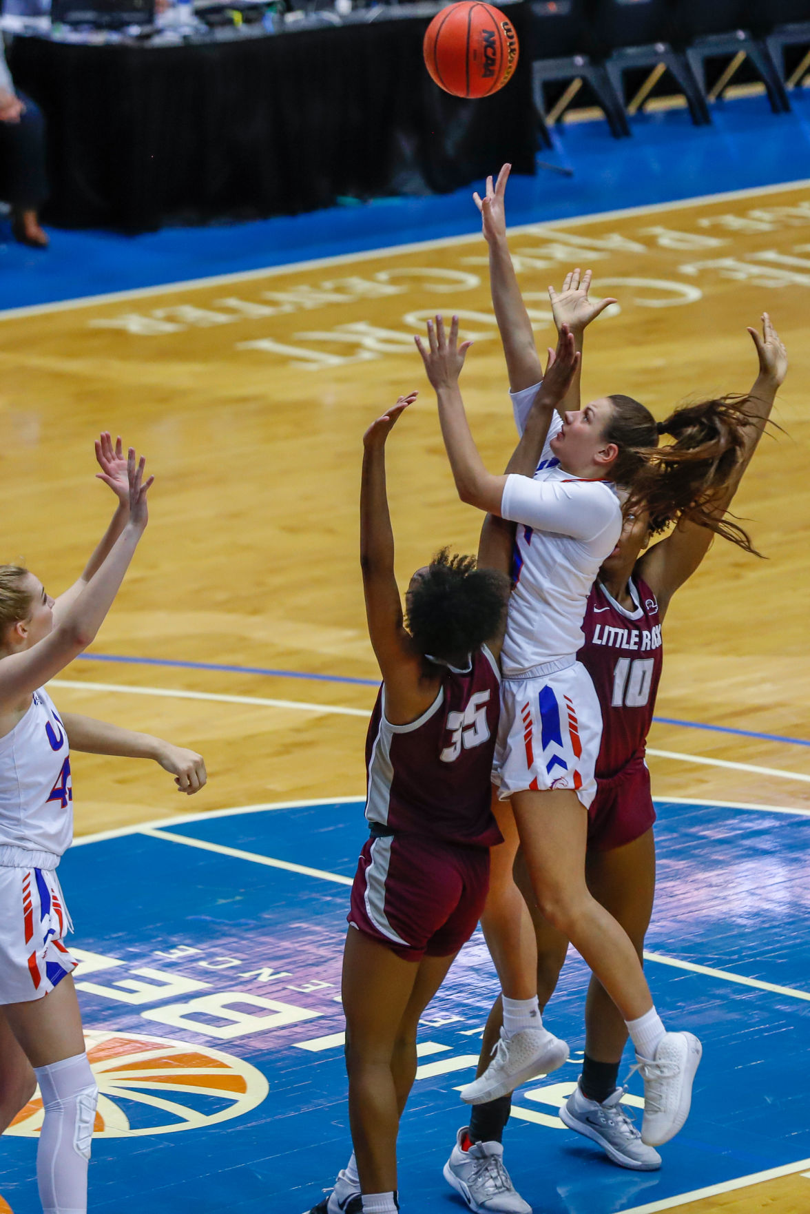Photos: Lady Mavericks triumph over University of Arkansas at Little Rock Trojans 65-58