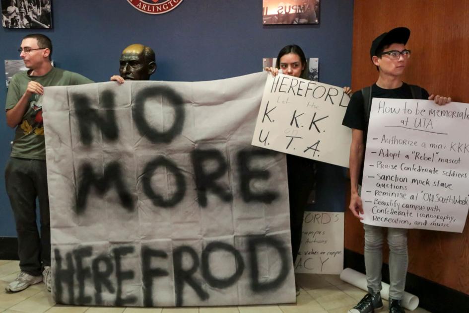 Progressive Student Union protests to remove Hereford statue, UC
