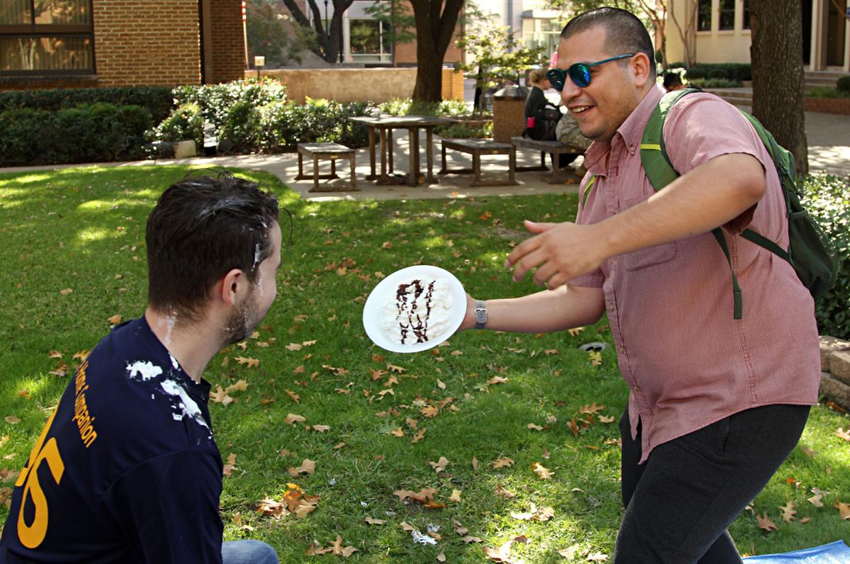 Fraternities raise money for organizations with pies, dunk tank