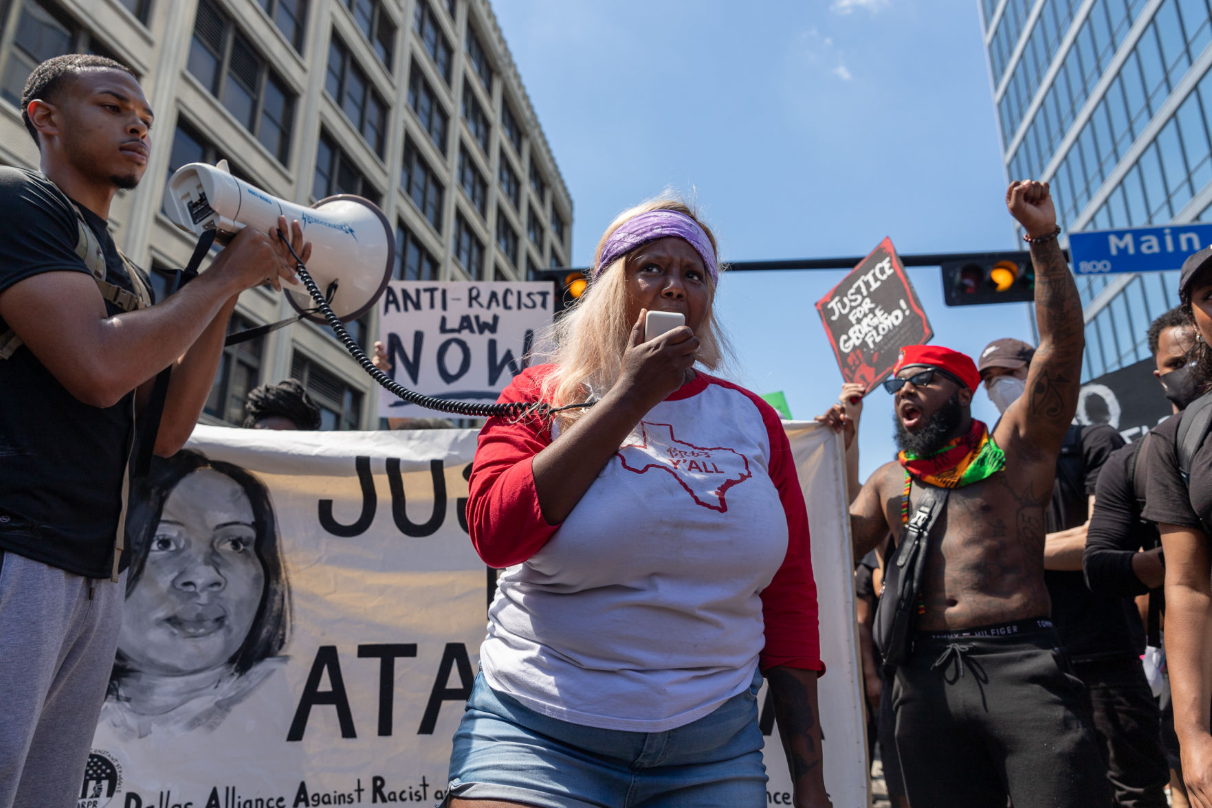 Photos: Downtown Dallas streets see hundreds protest George Floyd's death, racial injustice