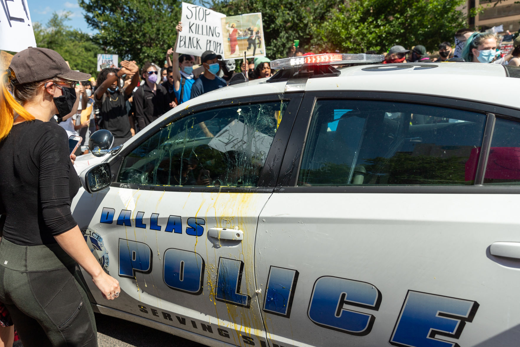 Photos: Downtown Dallas streets see hundreds protest George Floyd's death, racial injustice