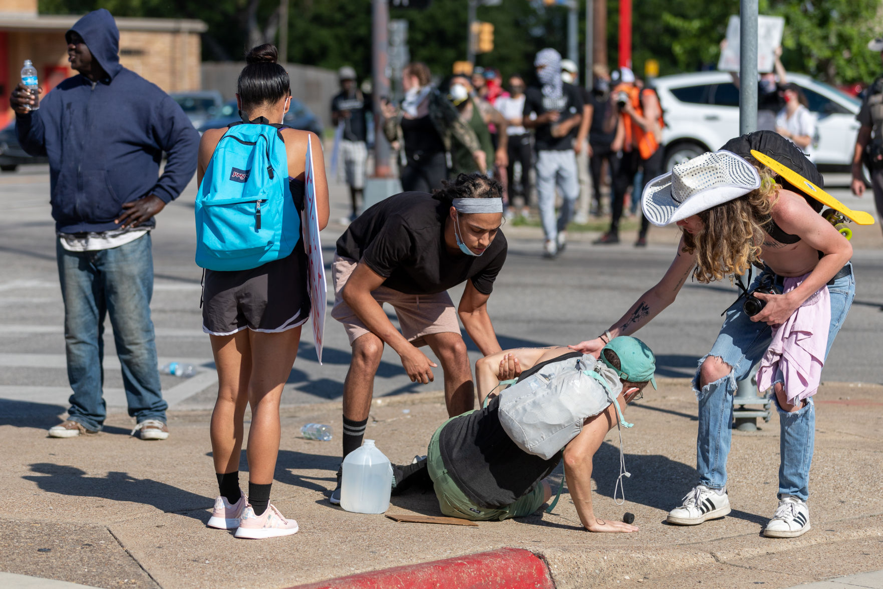 Photos: Downtown Dallas streets see hundreds protest George Floyd's death, racial injustice