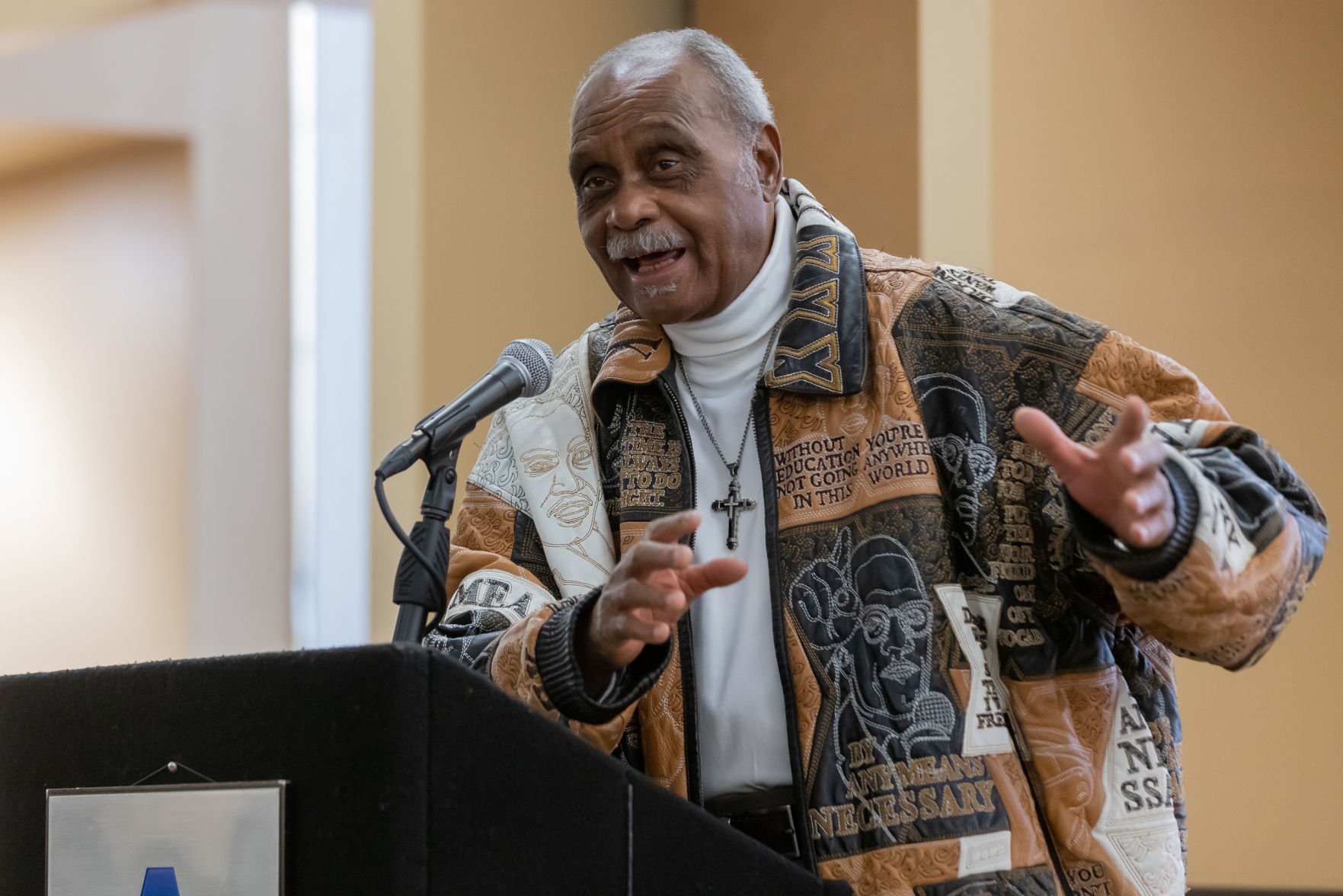 Rev. Peter Johnson, civil rights leader, speaks at Center for